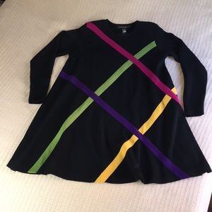 Vintage 80s long sleeve wool dress